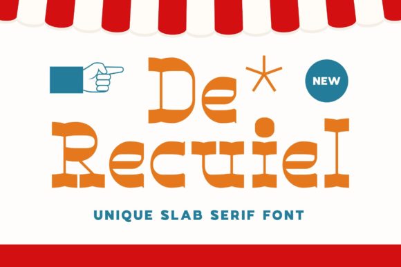 De Recuiel: A Playful Slab Serif Font for Joyful Design Projects