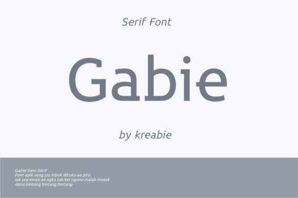 Gabie: A Modern Slab Serif Font for Creative Projects