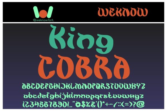 King Cobra: A Bold Typography Choice for Creative Projects