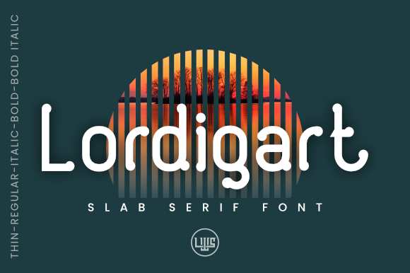 Lordigart: A Futuristic Slab Serif Font for Modern Design